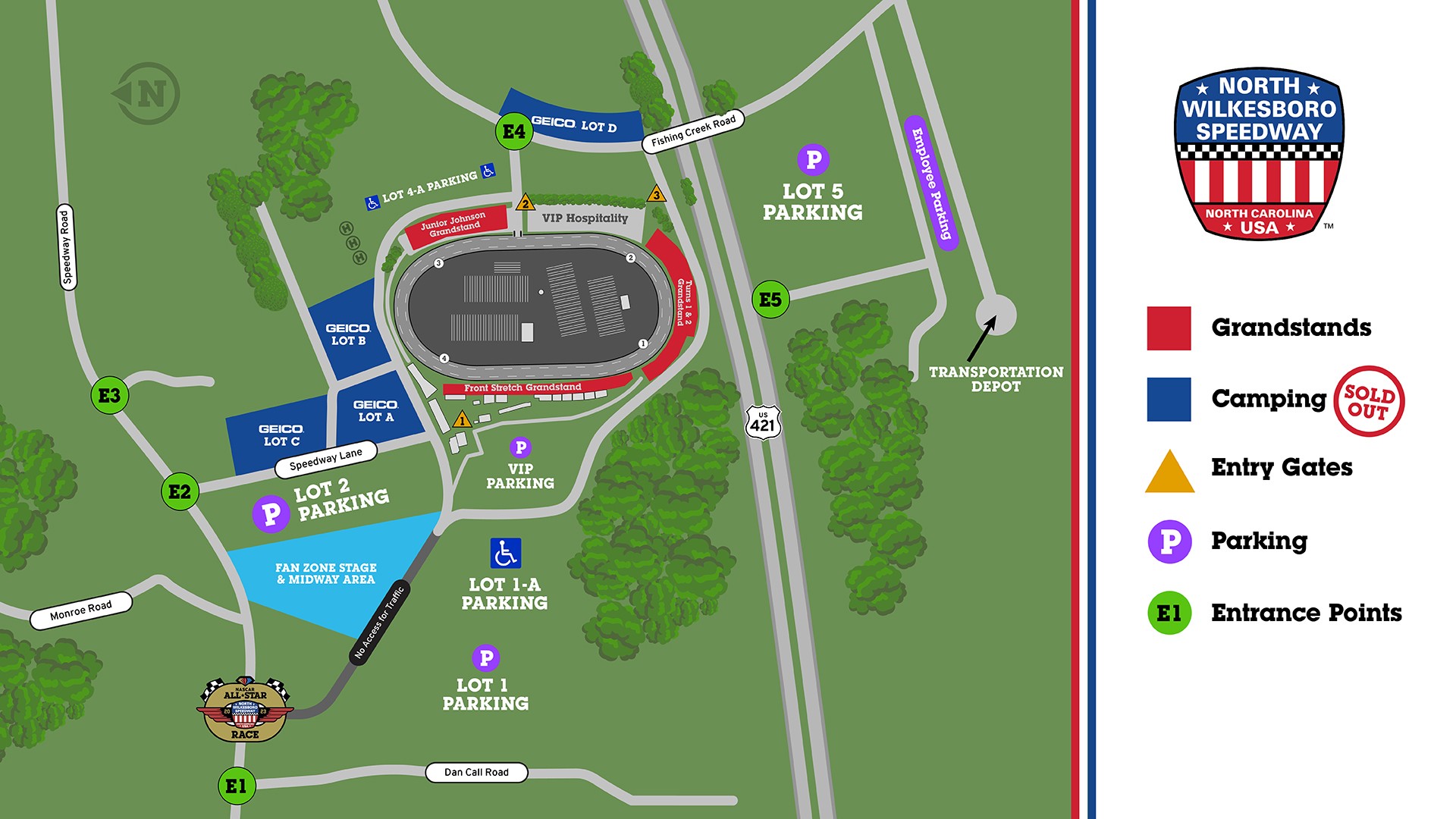 Your guide to parking for All-Star Weekend at North Wilkesboro Speedway ...